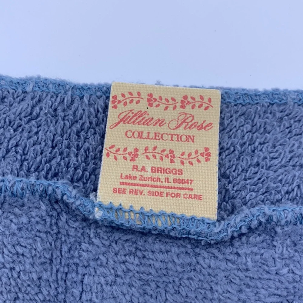 Vintage Jillian Rose Collection Embroidered Rose Cotton Polyester Wash Cloths
